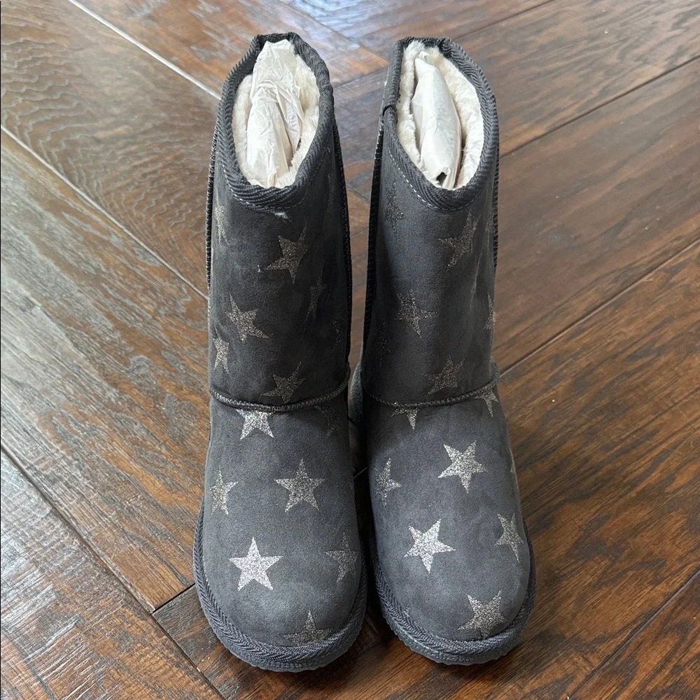 Harper Canyon Black Kids Star Suede Boots